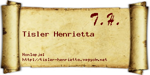 Tisler Henrietta névjegykártya